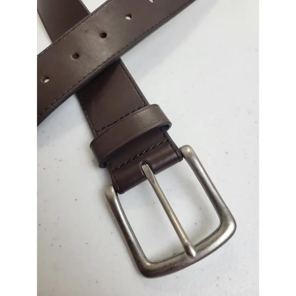 Belt Men's Brown Faux Leather Golf Western Career‎ Casual Dress Size 38/40